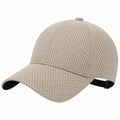 Gorra de béisbol talla única beige de tejido perforado ajustable transpirable