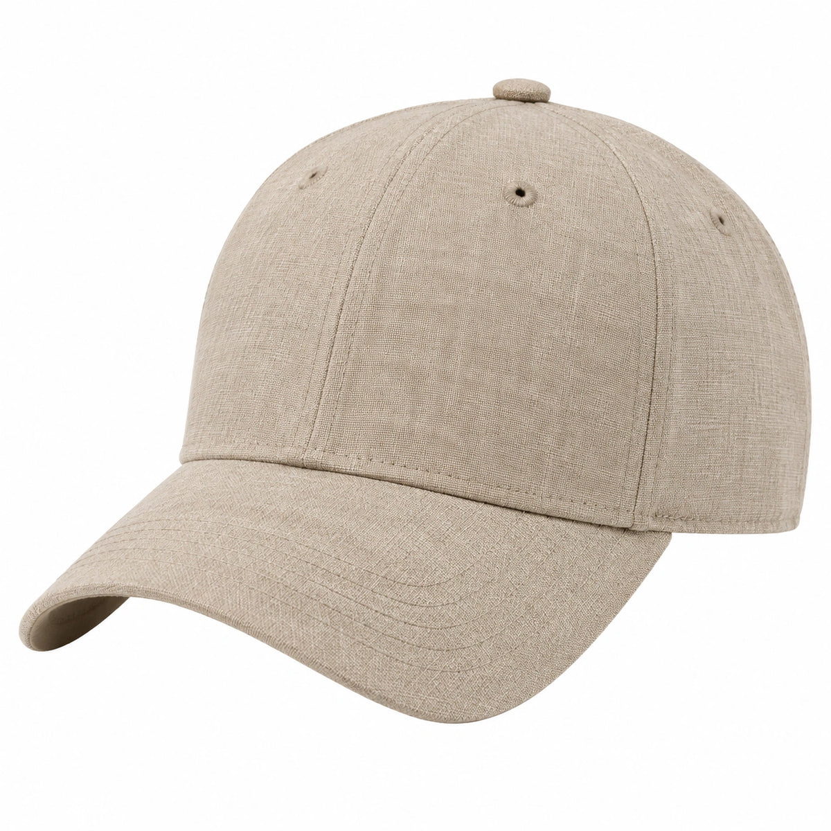 Gorra de béisbol talla única textil beige con visera curva para uso diario
