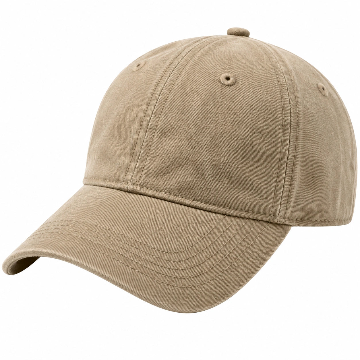 Gorra de béisbol talla única en tejido beige para uso diario estilo clásico