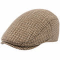 Gorra plana talla única de tejido marrón estilo clásico