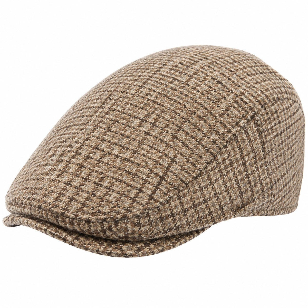 Gorra plana talla única de tejido marrón estilo clásico