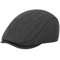 Gorra plana unisex talla única de tejido gris oscuro con espiga estilo clásico