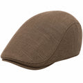 Gorra plana unisex talla única de tejido marrón - estilo clásico para uso diario