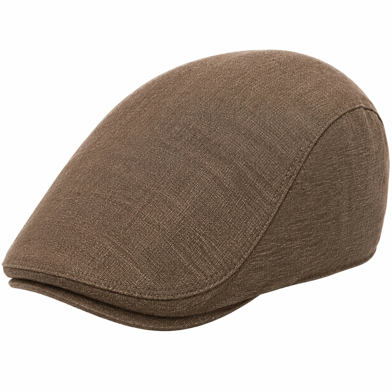 Gorra plana unisex talla única de tejido marrón - estilo clásico para uso diario