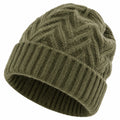 Gorro de punto talla única verde oliva - textura trenzada para uso diario