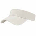 Visera talla única de fibra textil trenzada beige - diseño abierto para uso diario