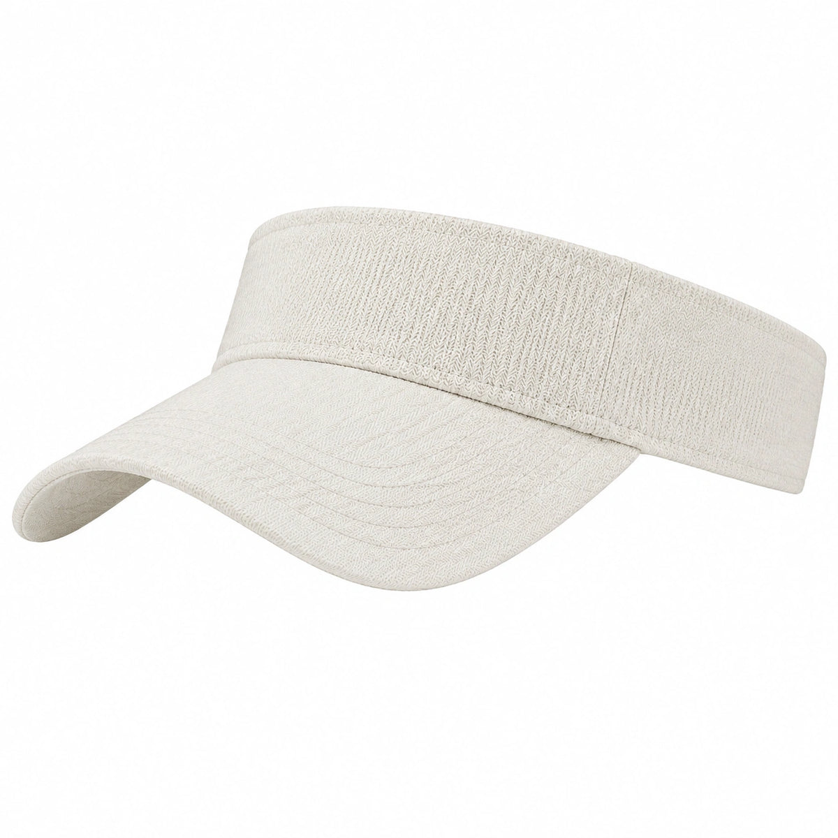 Visera talla única de fibra textil trenzada beige - diseño abierto para uso diario