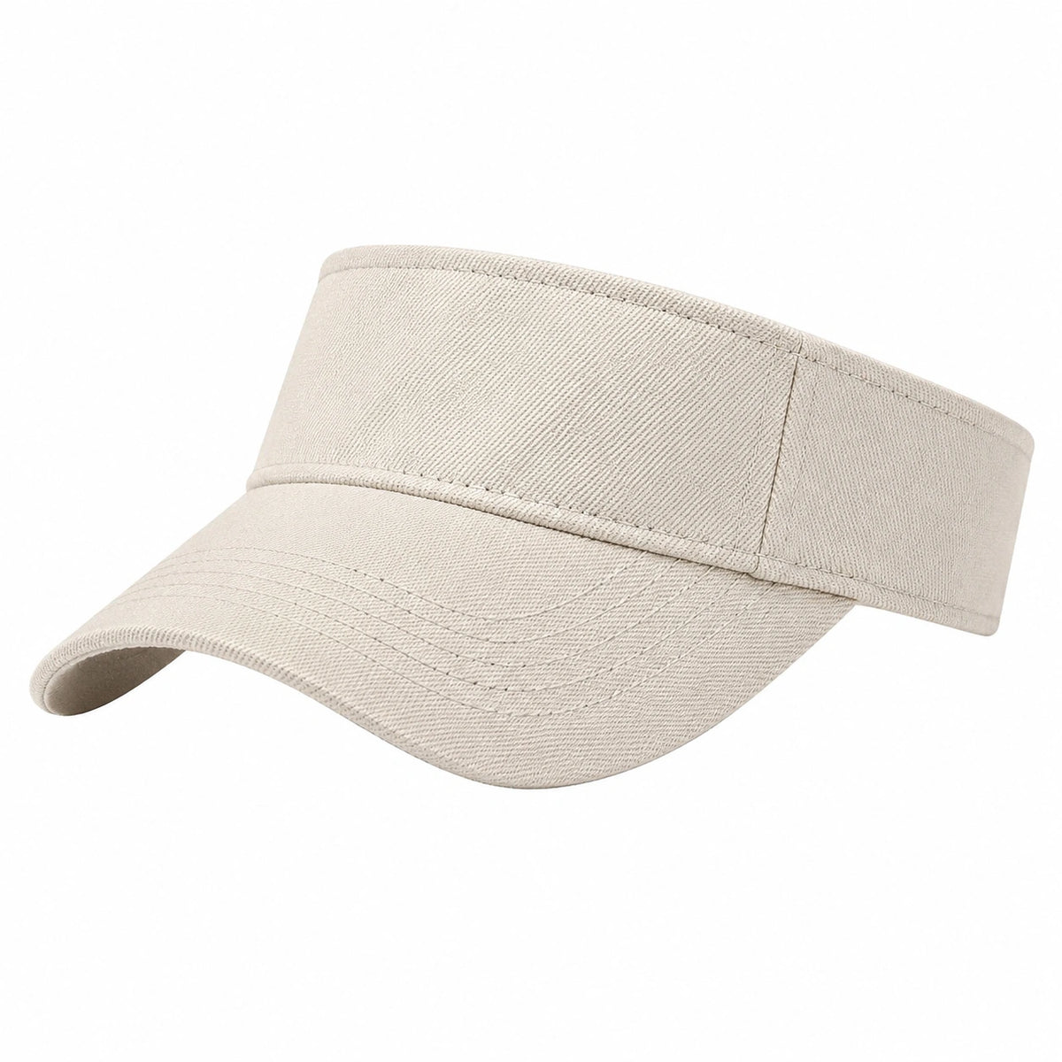Visera deportiva talla única de algodón beige - diseño abierto
